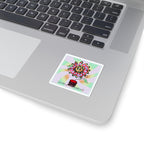 "Let the good times roll" Psychedelic Flower Sticker