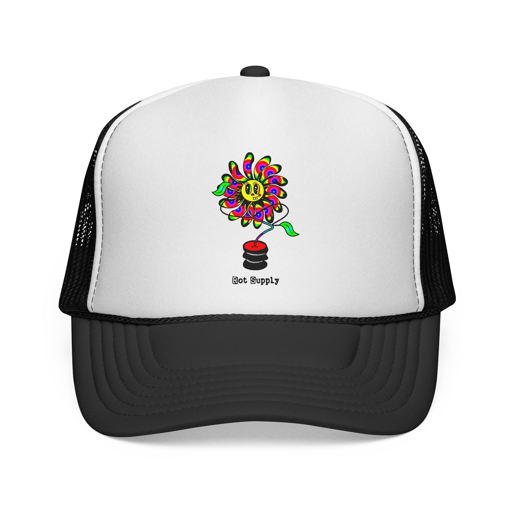 Trippy Flower Trucker Cap