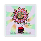 "Let the good times roll" Psychedelic Flower Sticker