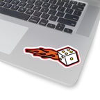 Flaming Dice Sticker